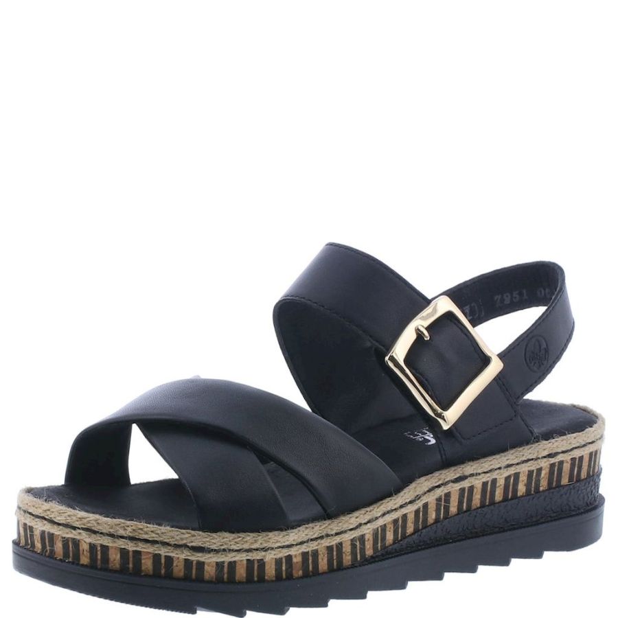 Rieker Sandaal Combi Goud 62761-90 in de kleur beige | Schoenen & Podologie